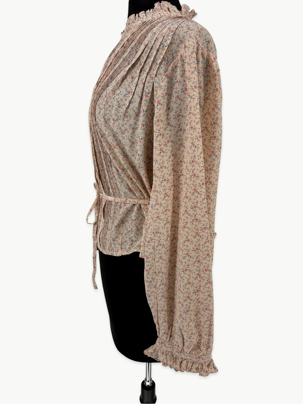 DÔEN Cézanne Silk Blouse Size Small in Peach Martha’s Garden Floral Rare NWT
